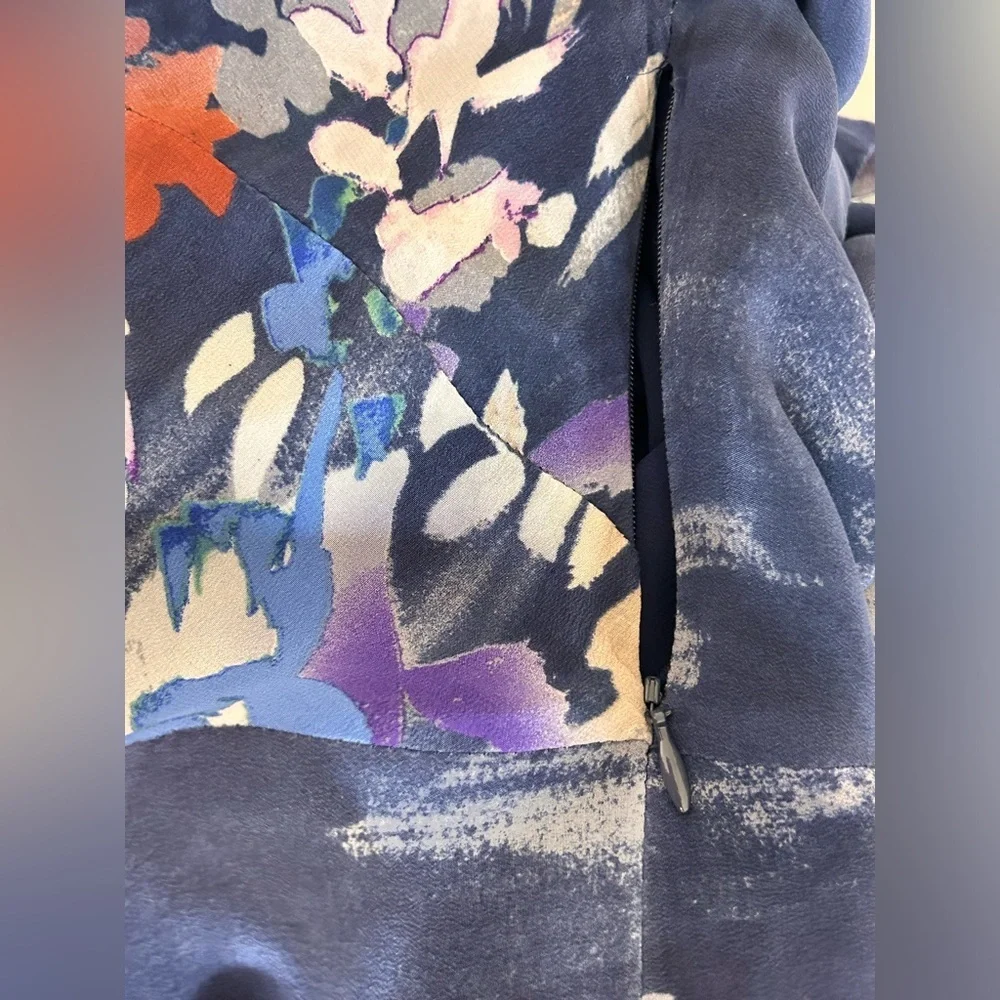 Anthro Golden Ratio Coquille Japonica
Watercolor Cowl Neck 100% Silk Dress 2 - Picture 7 of 8